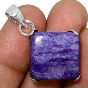 Natural Siberian Charoite Stone solid silver